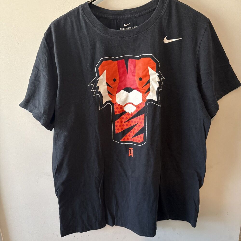 Nike Tiger Woods Frank T Shirt L Black Golf Club Head Cover TW Logo SZ L